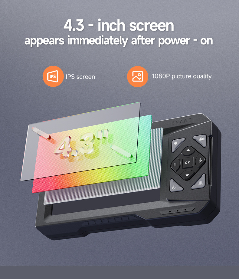 Endoscope 5.5mm, digital, HD camera with display