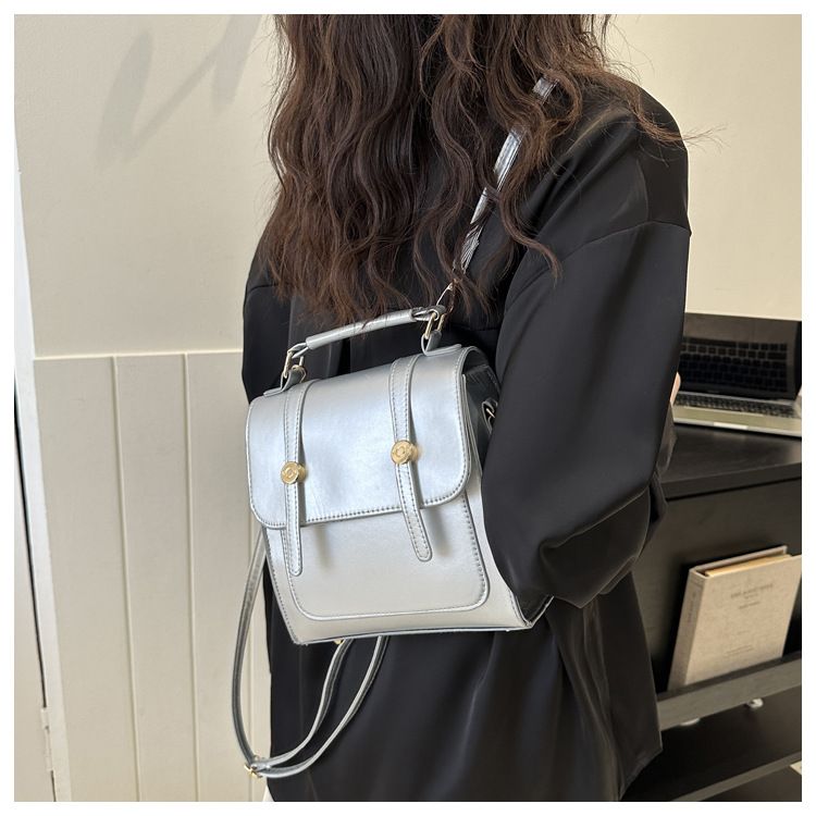 Women's preppy style backpack, daily use, compact