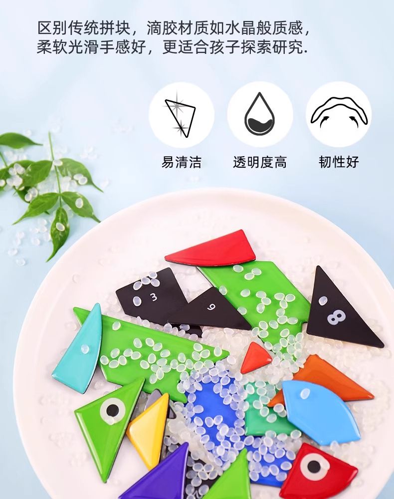 Manyetik Tangram Puzzle, 3-6 Yaş, Manyetik Çıkartmalar