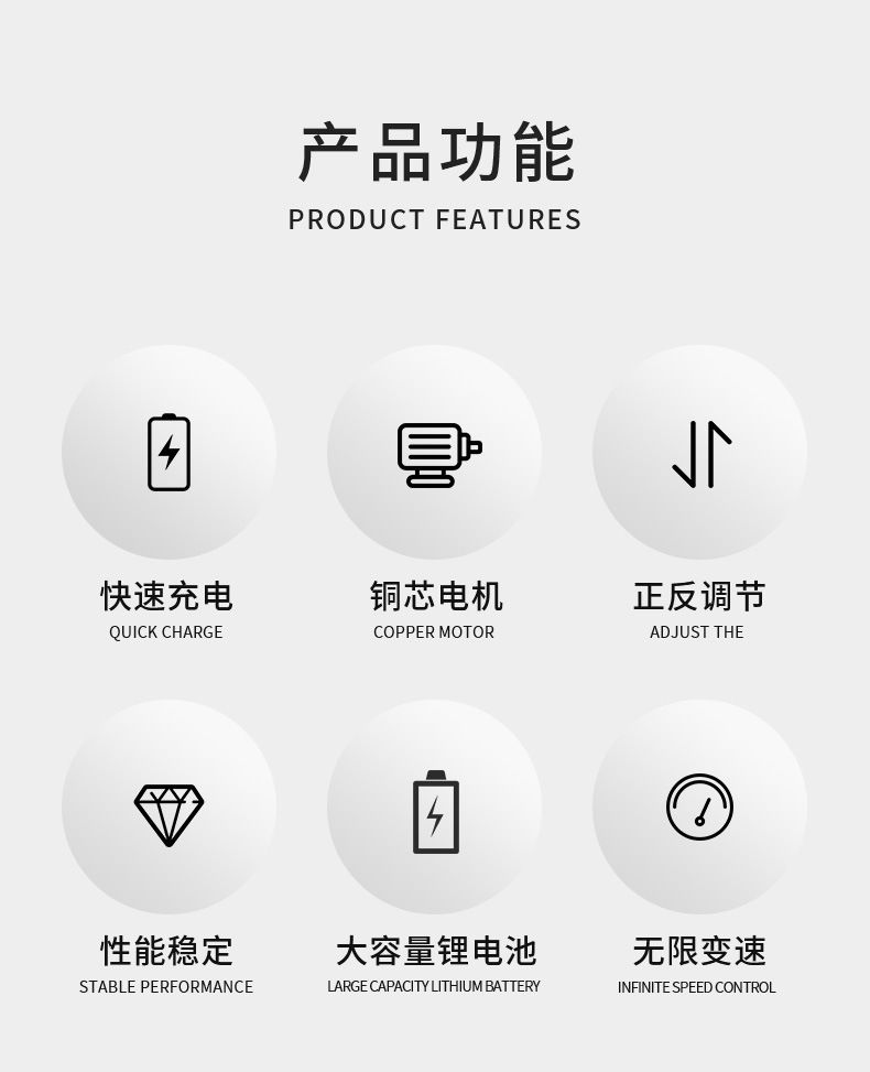 电动工具套装电钻扳手电锤角磨机电动工具四件套锂电电动工具套装