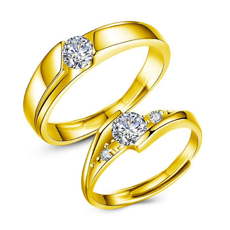 Moissanite Silver Double Ring 925 Sterling Engagement