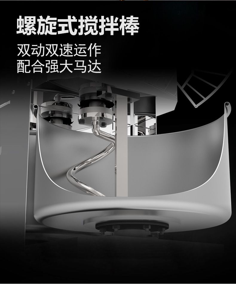 Commercial dough mixer 10/15/25 kg, stainless steel