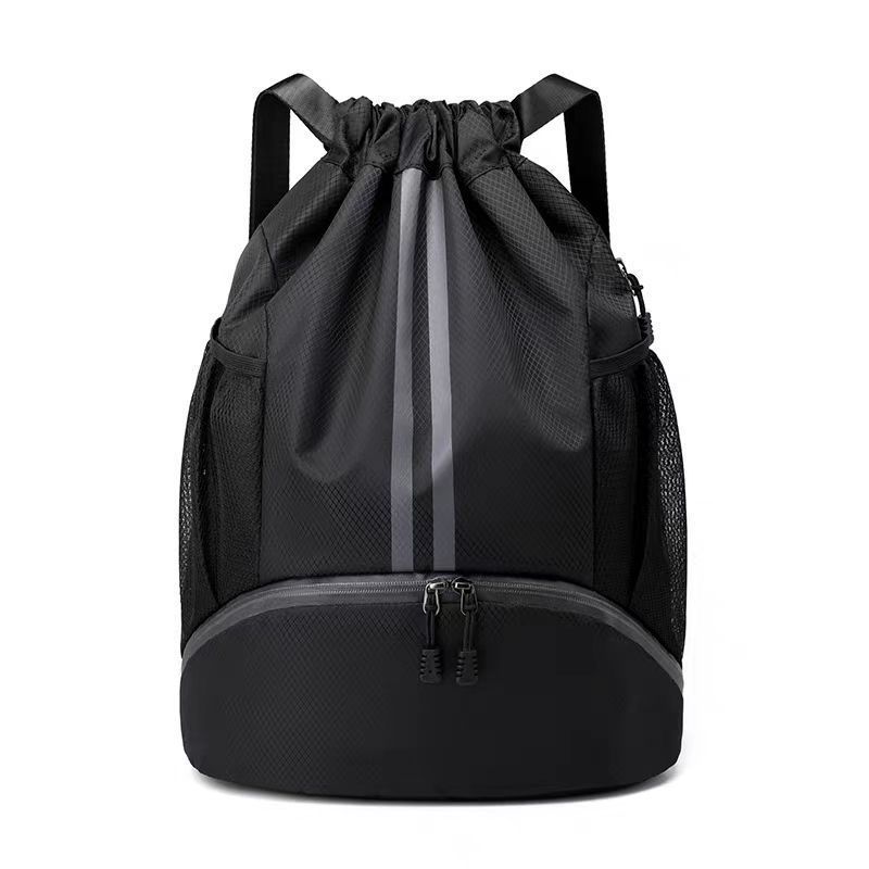 Wet-dry separation sports backpack, dual shoulder straps