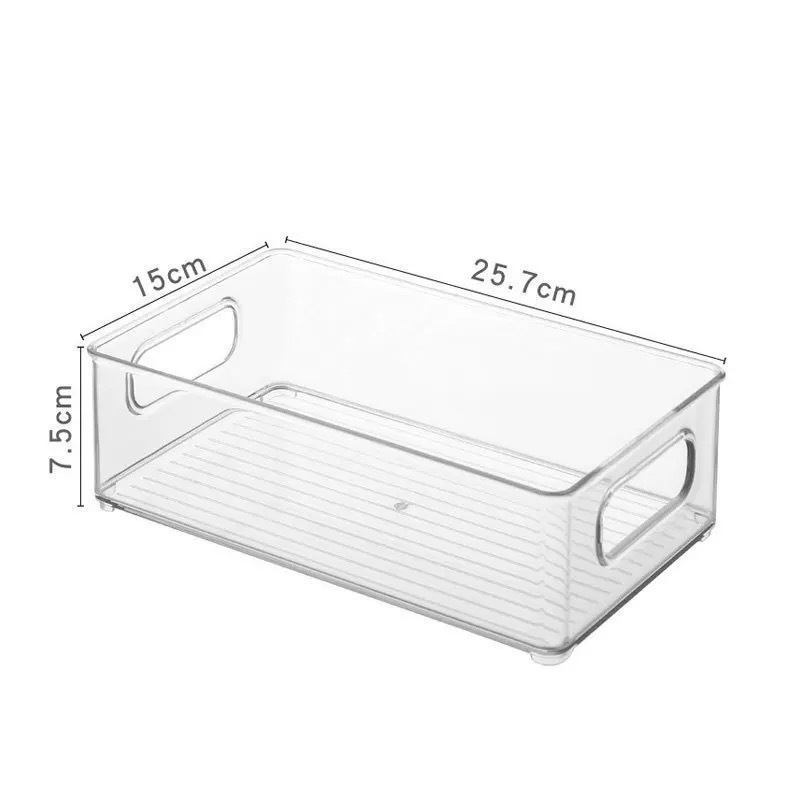 Acrylic desktop storage box, transparent, for cosmetics and skincare