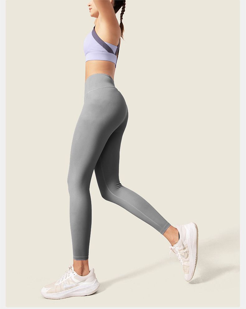 Dikişsiz yoga pantolonu kadın, yüksek belli, karın kontrolü