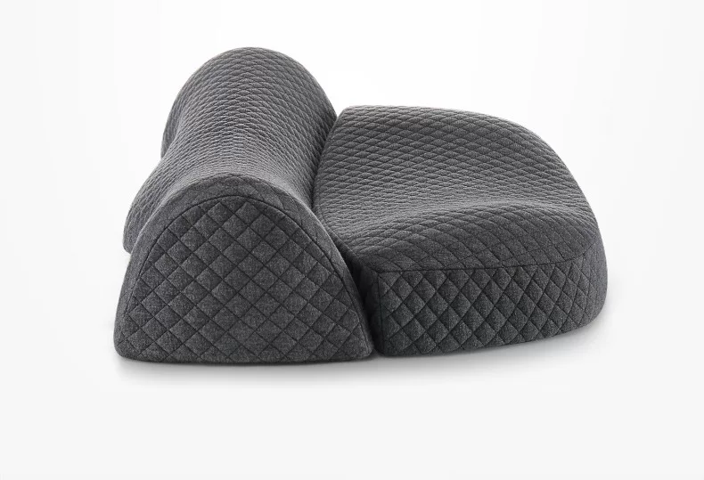 Memory foam cervical pillow with spine support and pain relief