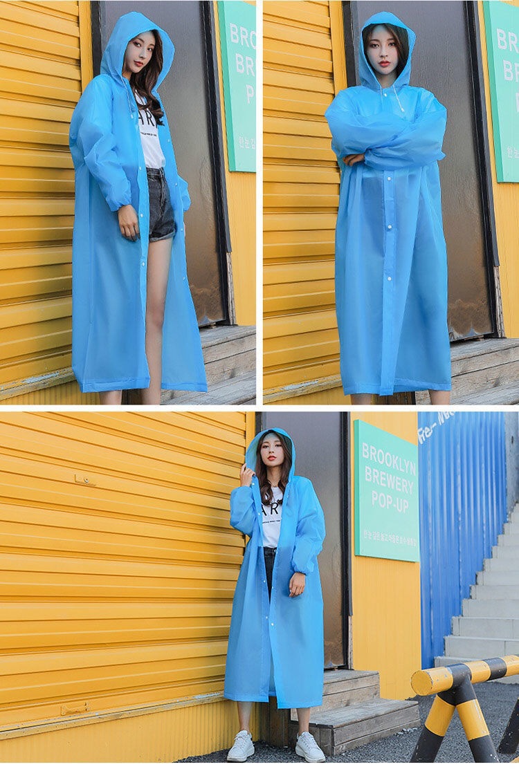 Adult EVA raincoat, full body, thickened fabric