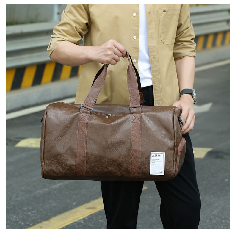 Portable travel bag, soft PU leather, multifunctional