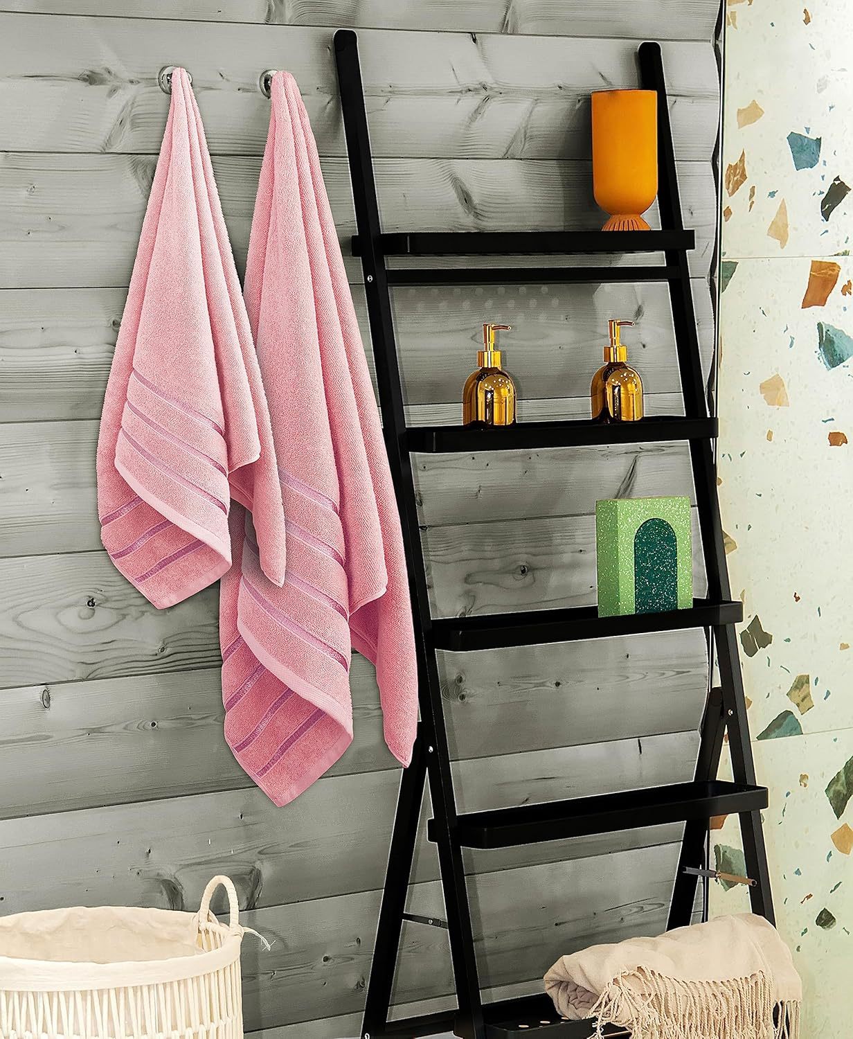 Reines Baumwoll-Sechs-teiliges Handtuchset