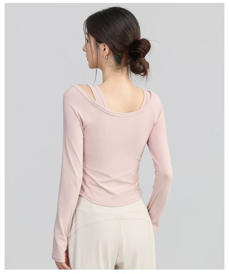 Women's yoga long sleeve top, autumn-winter, fitted