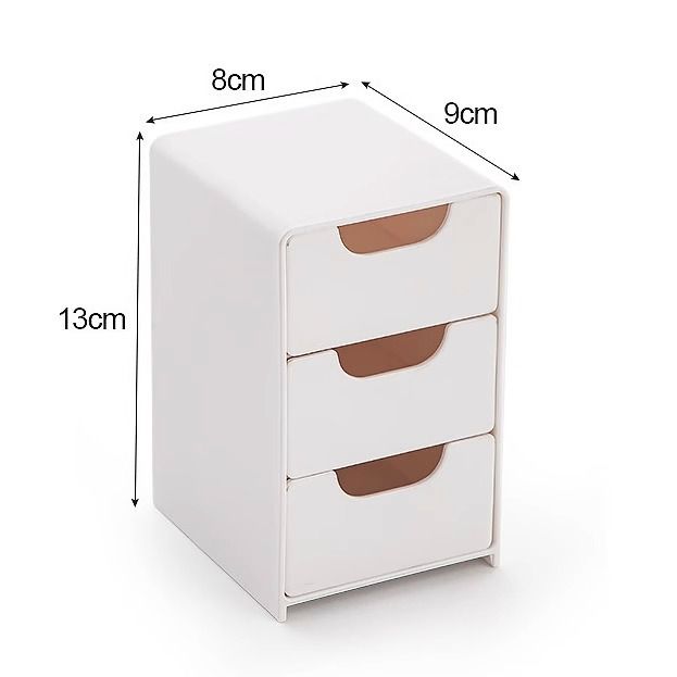 Mini masaüstü depolama kutusu, çekmeceli, kozmetik ve mücevher