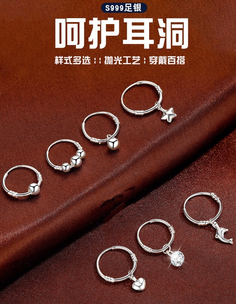 S999-Silber-Zirkonia-Ohrringe, minimalistisches Design