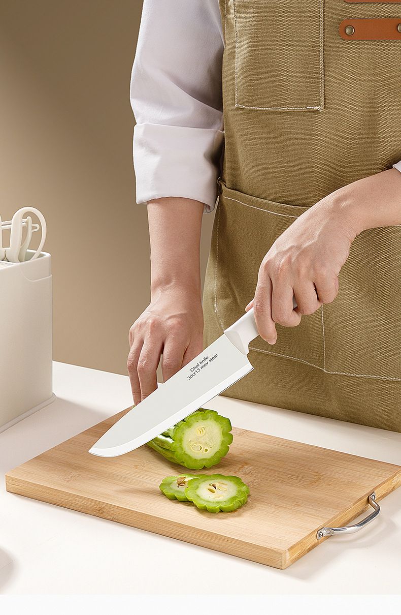 Kitchen knife set combination cutting board complete utensil set