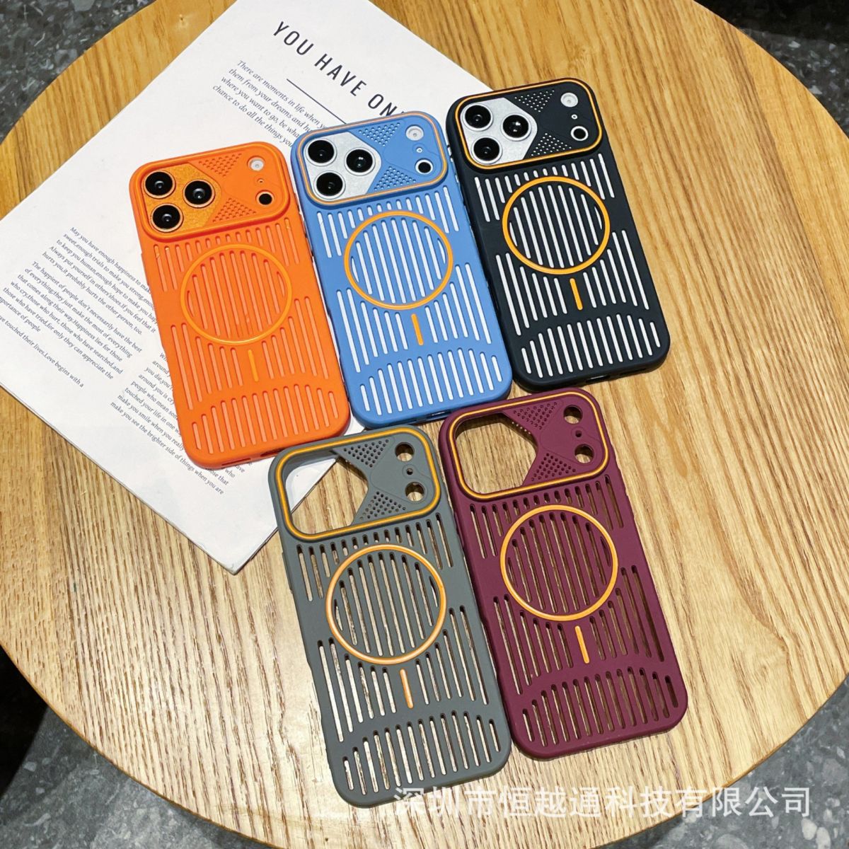iPhone 14-17 Pro Max delikli soğutmalı metal kılıf