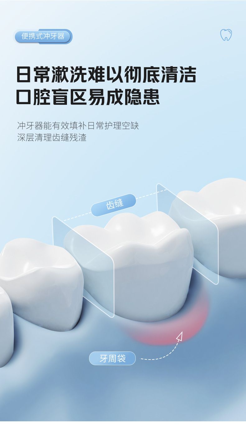 Ultrasonic electric tooth cleaner, portable mini