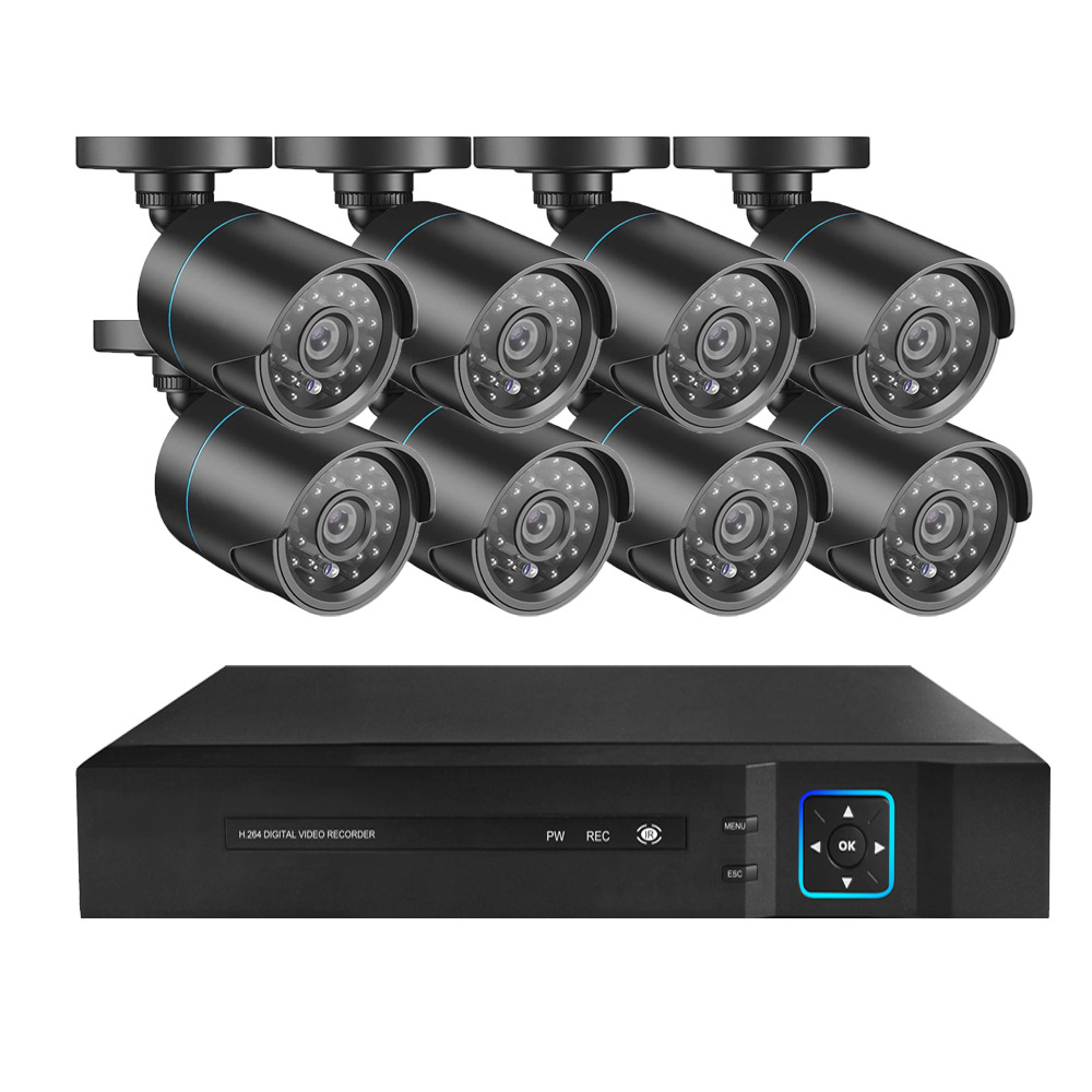 AHD TVI 4-in-1 kamera, 4/8 kanallı ağ izleme seti