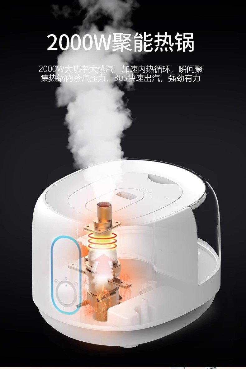 Dual rod garment steamer, handheld and standing type
