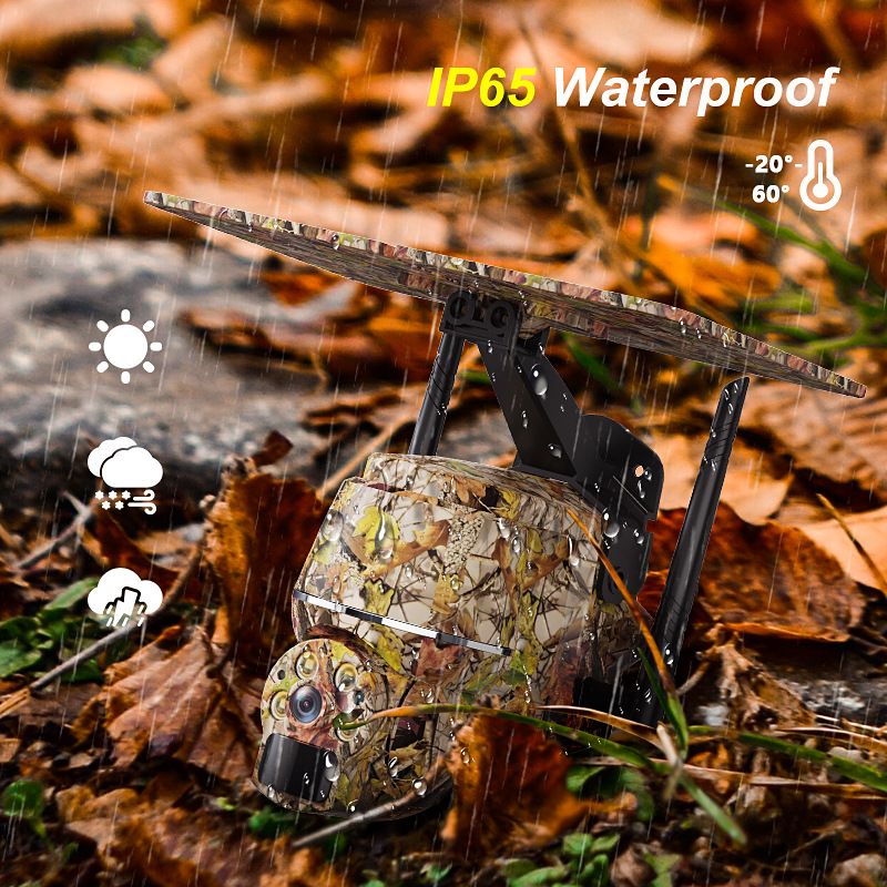 Outdoor 4G WiFi Security Camera, Solar Powered