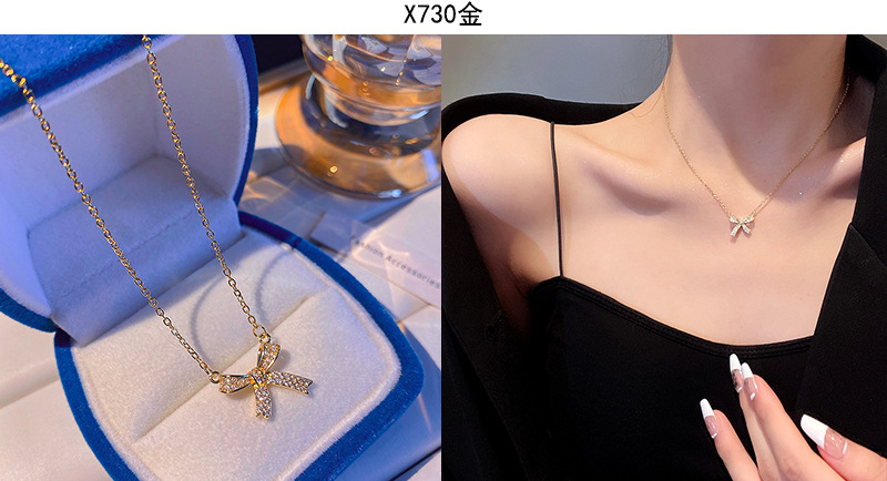 Titangold Damenkette mit Perlenkette