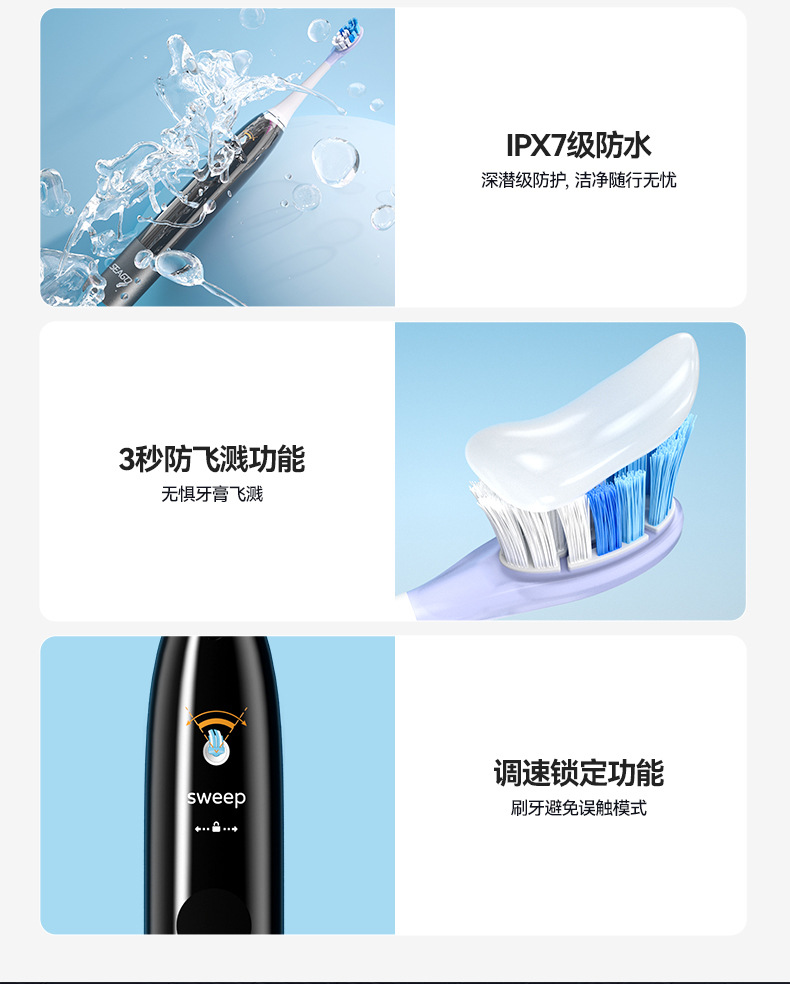 Sonic electric toothbrush, fully automatic, waterproof, whitening mode