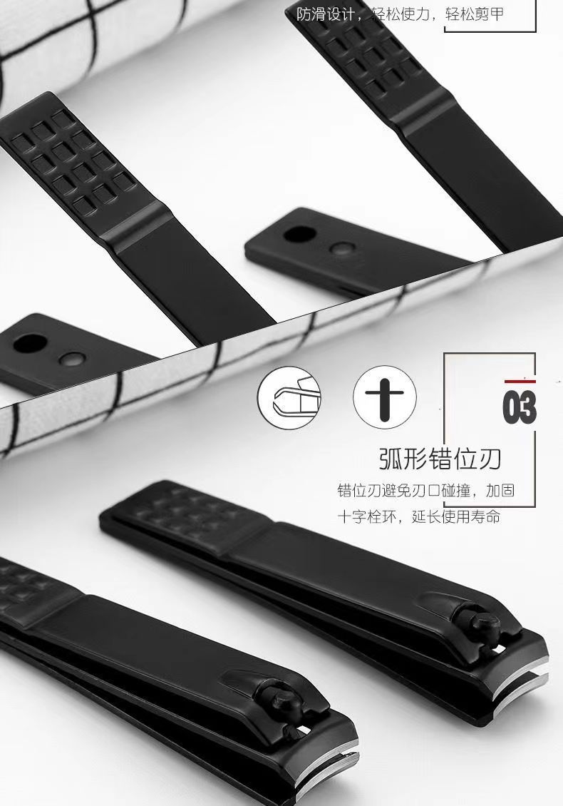 指甲刀高档德国家用指甲剪刀防飞溅单个大号小号平口套装修指甲钳