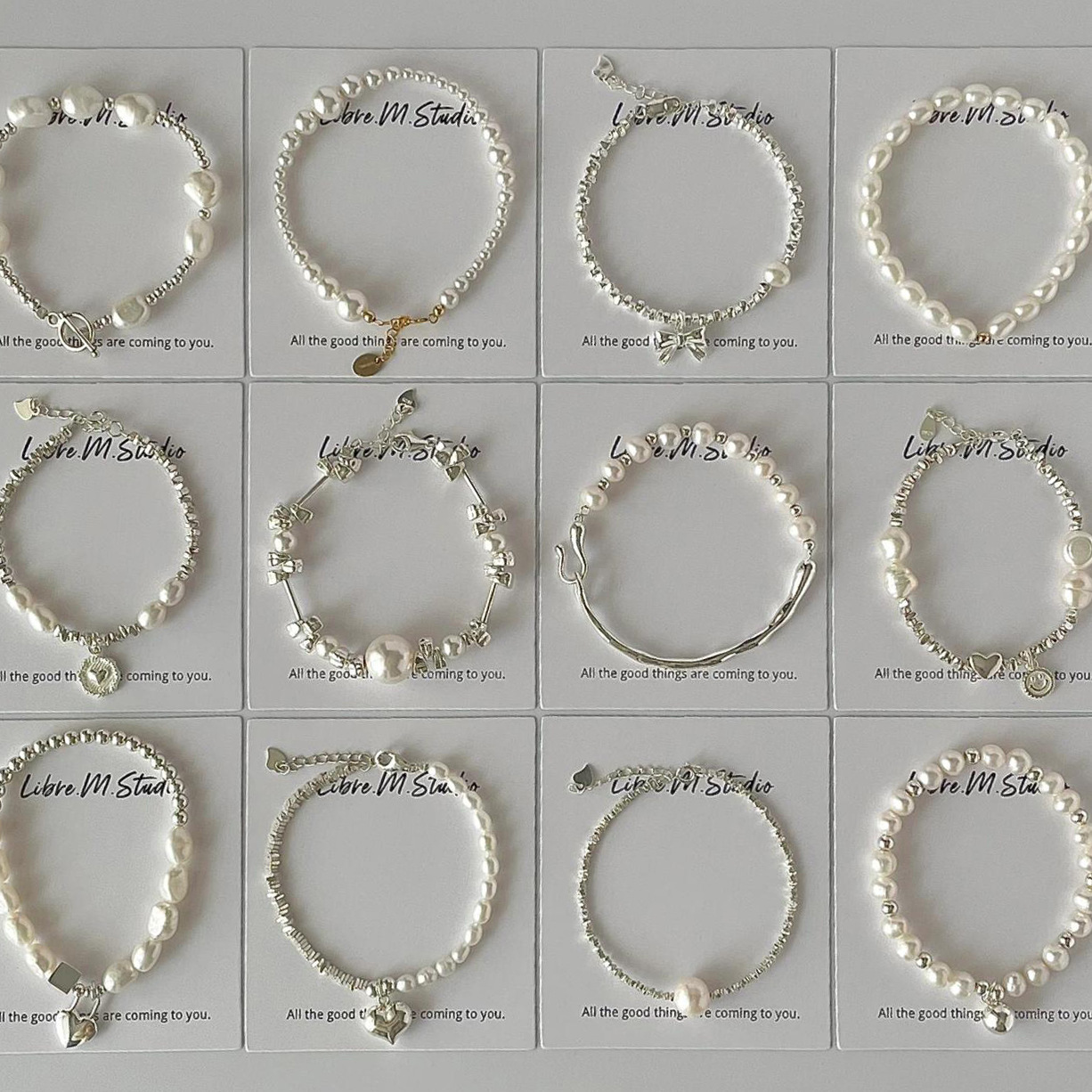 Pearl silver bracelet, S925 sterling, natural irregular, minimalist