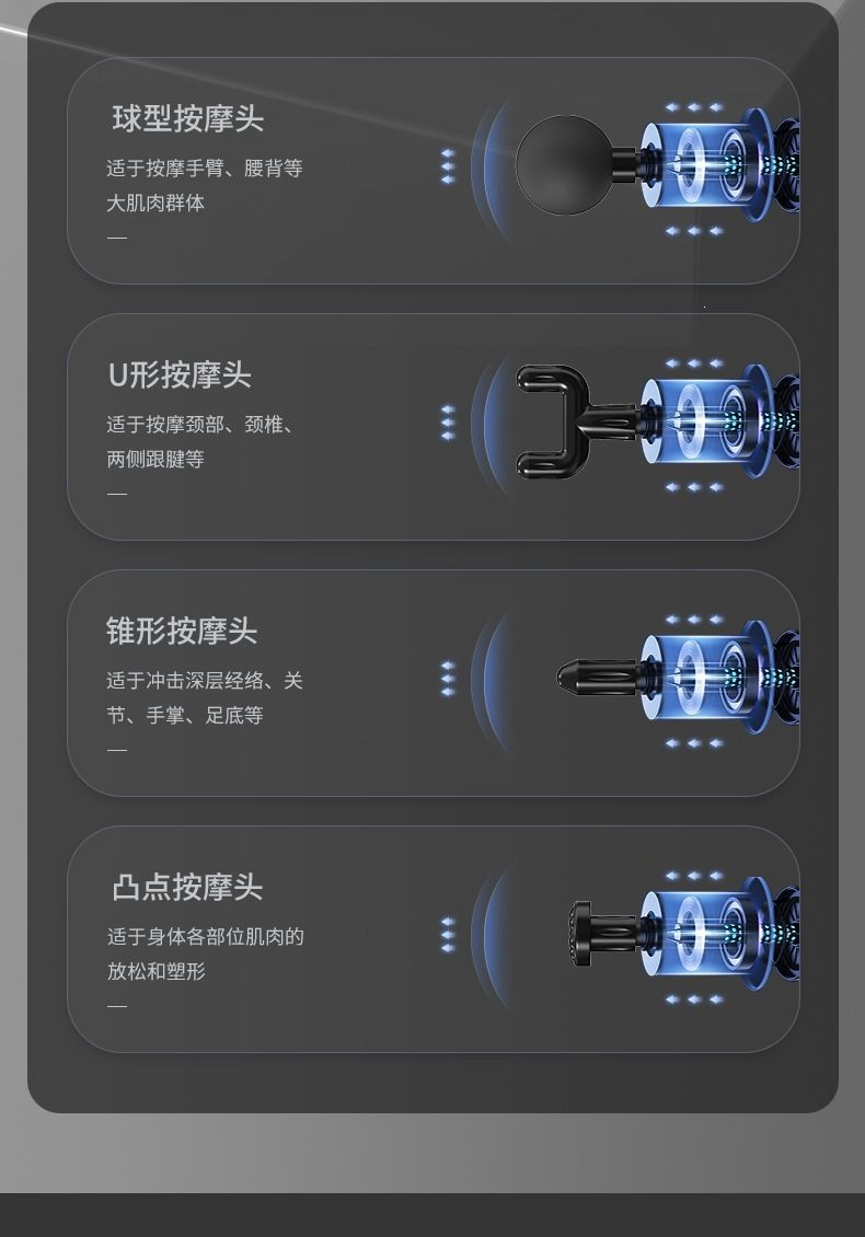 工厂直销迷你筋膜枪全身肌肉放松按摩器男女生健身便携静音按摩仪