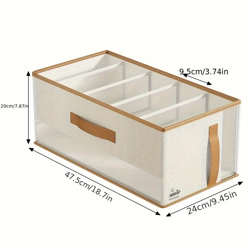 Handbag storage box, open top, compartmented, dust-proof