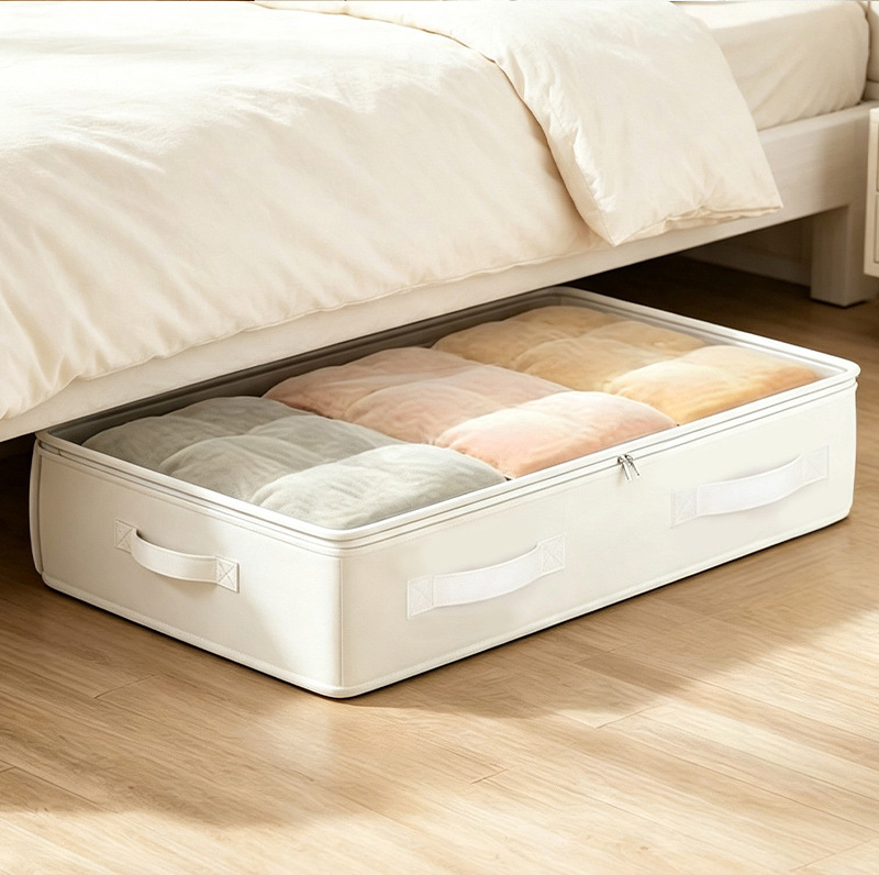 White Under-Bed Storage Box Foldable
