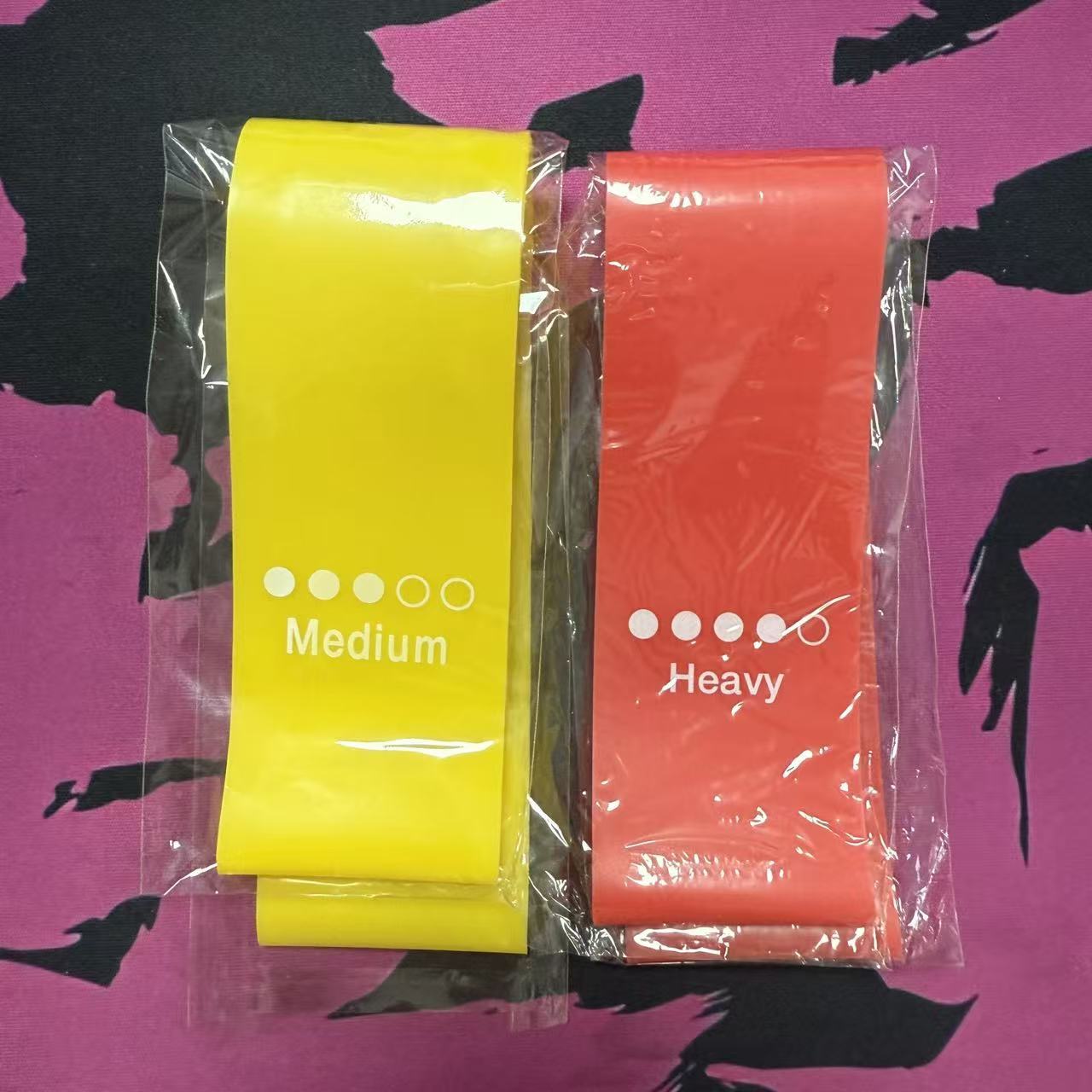 Yoga resistance band set, 5 colors, elastic loops