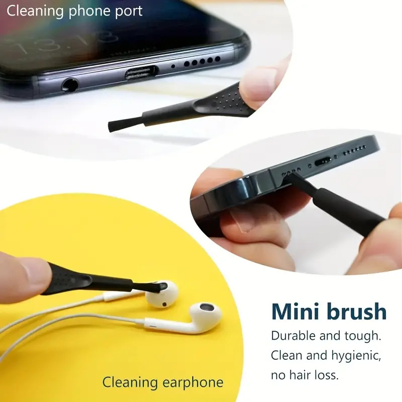 Type-C metal dust plug with brush cleaning set