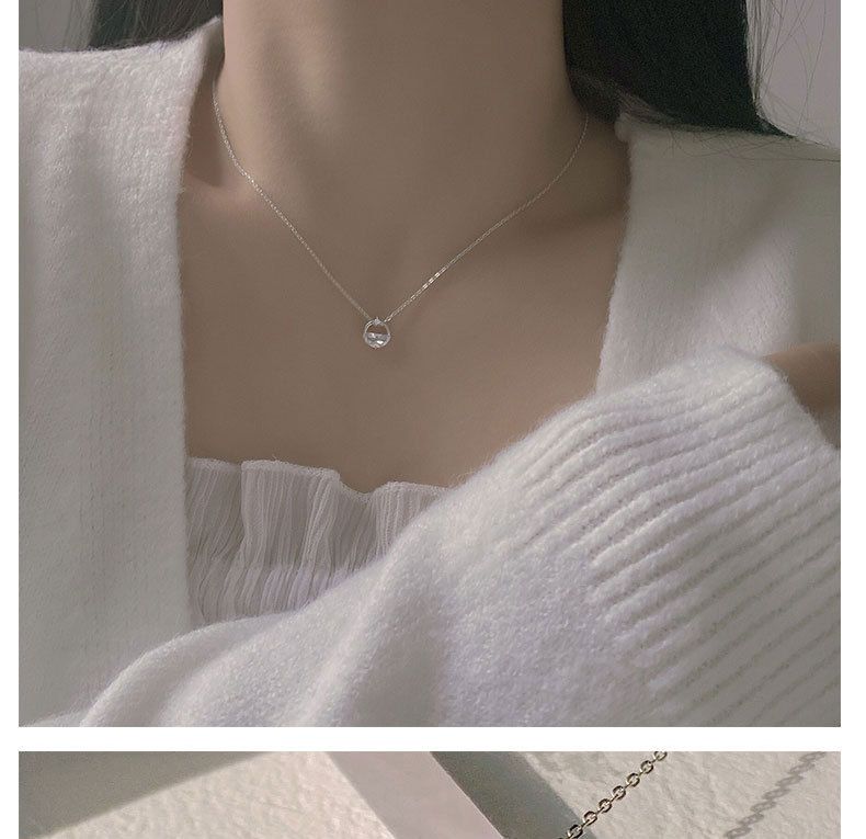 925er Silber-Halskette, Frühjahrsdesign, Schlüsselbein-Kette