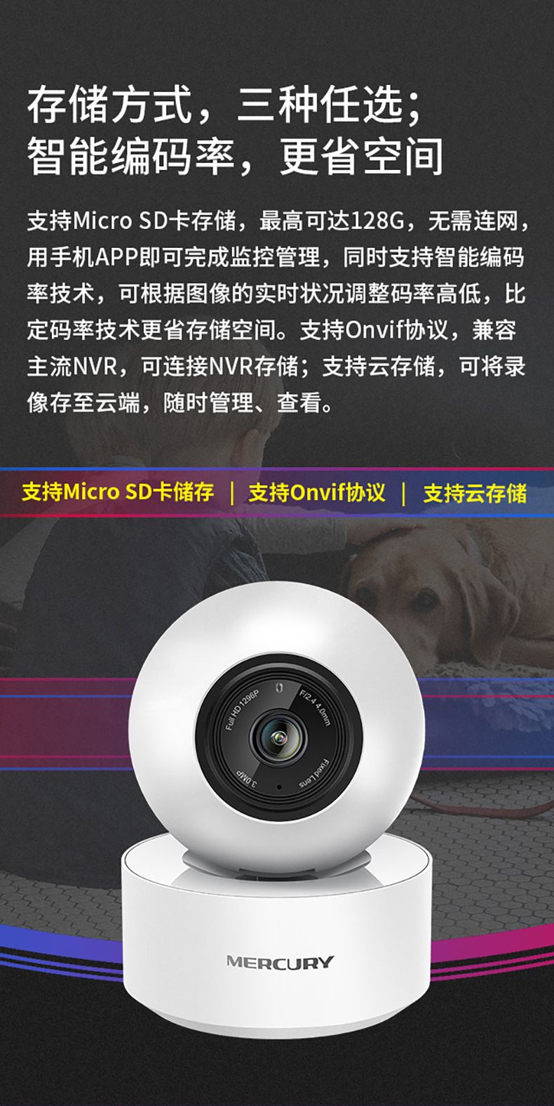 Mercury MIPC351-4 HD rotating network camera