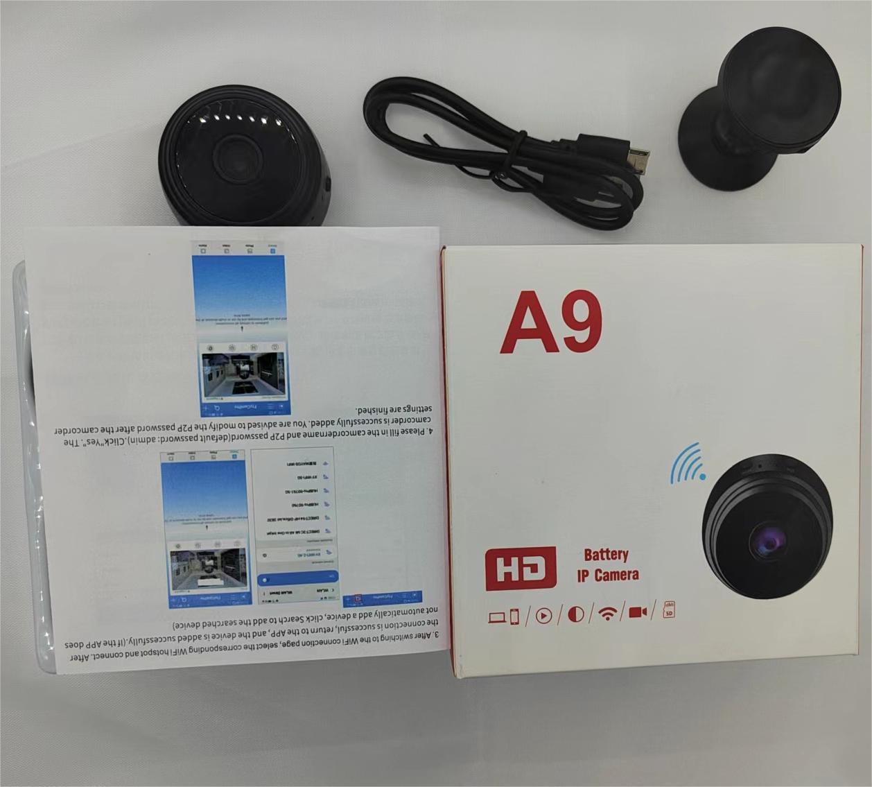 A9 wireless WiFi security camera, auto-focus