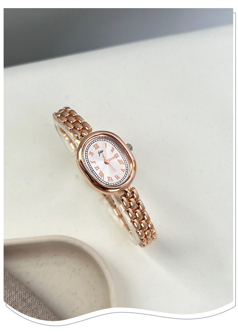 GEDI oval retro kadın kuartz saati Roman rakamları