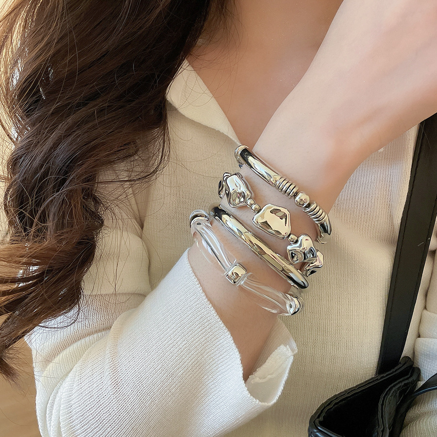 Silberarmband Strass minimalistischer Stil Mode Damenschmuck