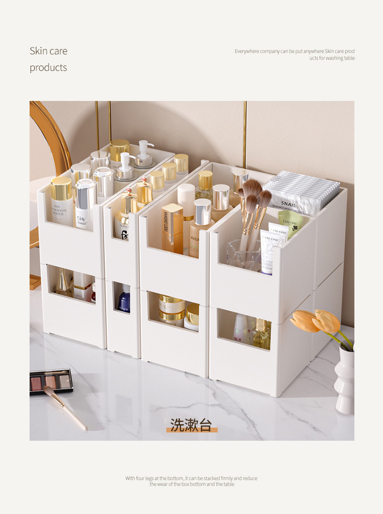 Cabinet storage box, upright design, drawer type