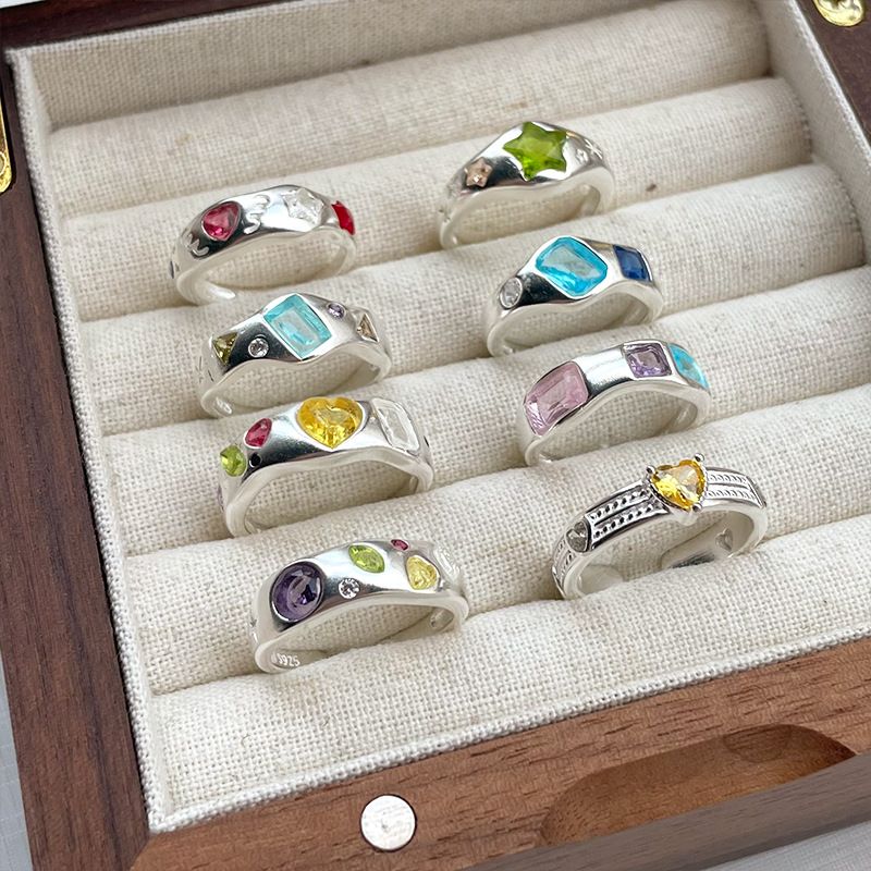 Lanzi 925 Silver Women's Ring Korean Design Adjustable