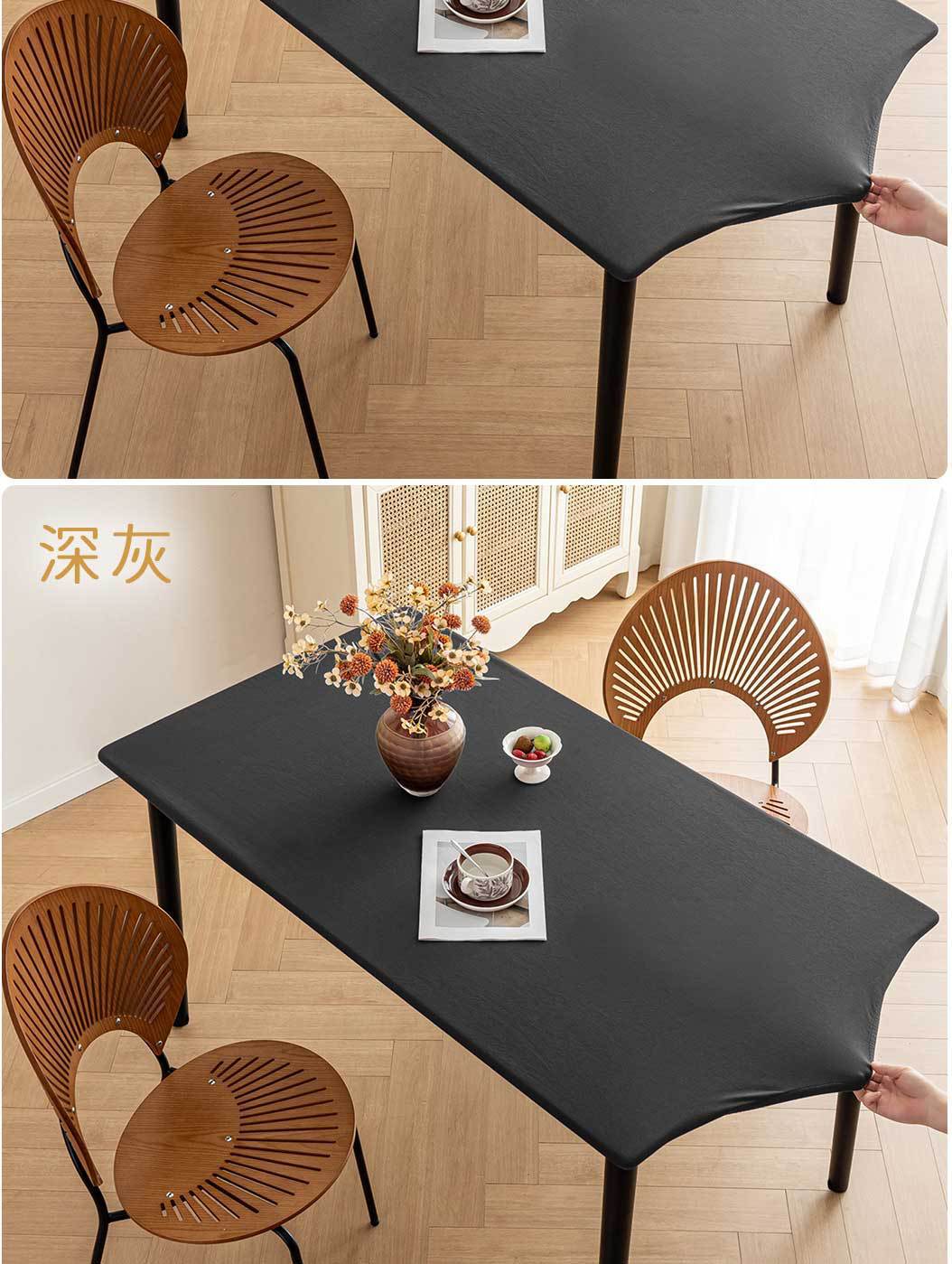 Waterproof tablecloth, elastic laminated, rectangular