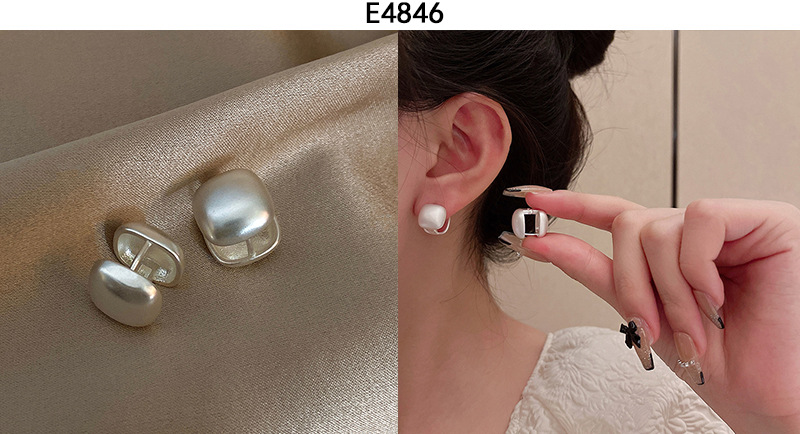 925 sterling silver earrings, retro geometric design