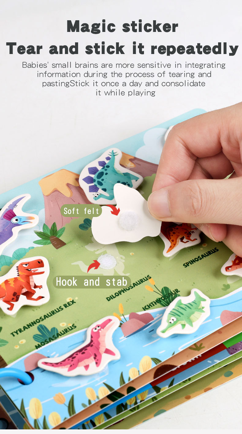 Kinder-Lernklebebuch mit stillen Seiten