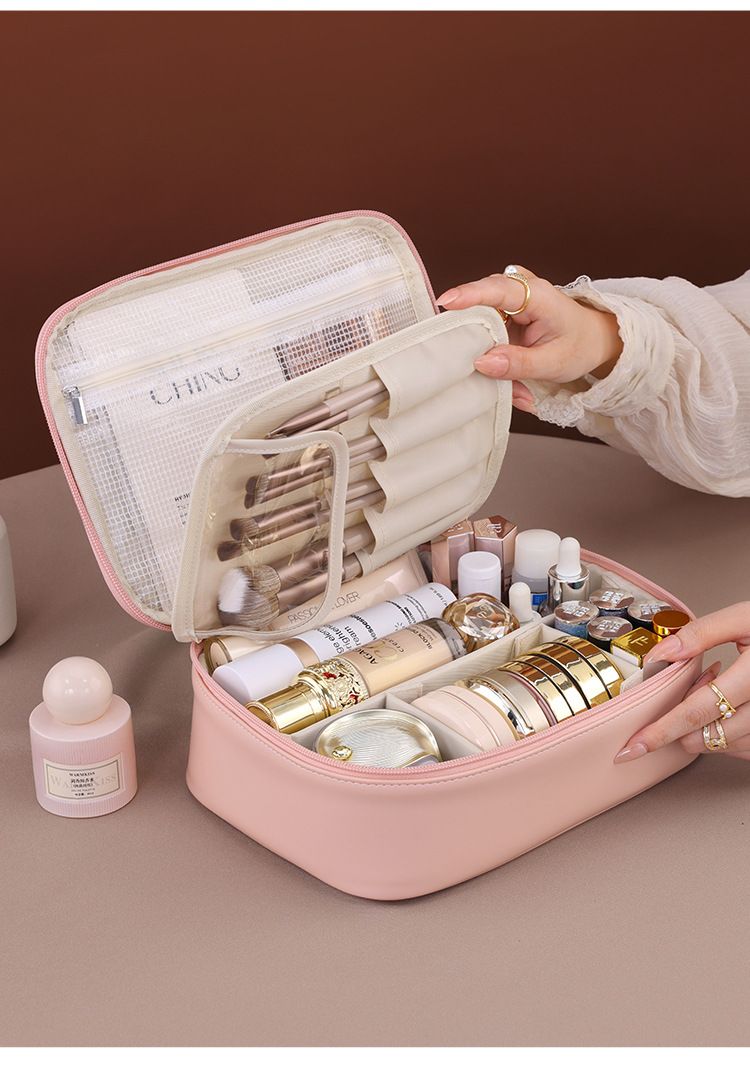 Portable Detachable Cosmetic Bag, Large Capacity Waterproof
