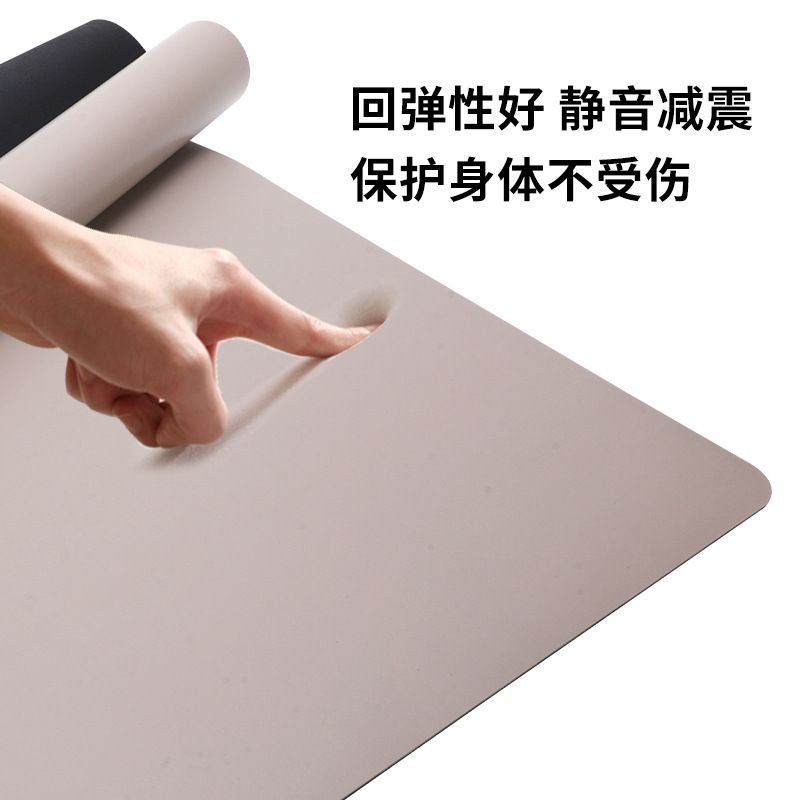 PU rubber yoga mat, position lines, anti-slip, beginner