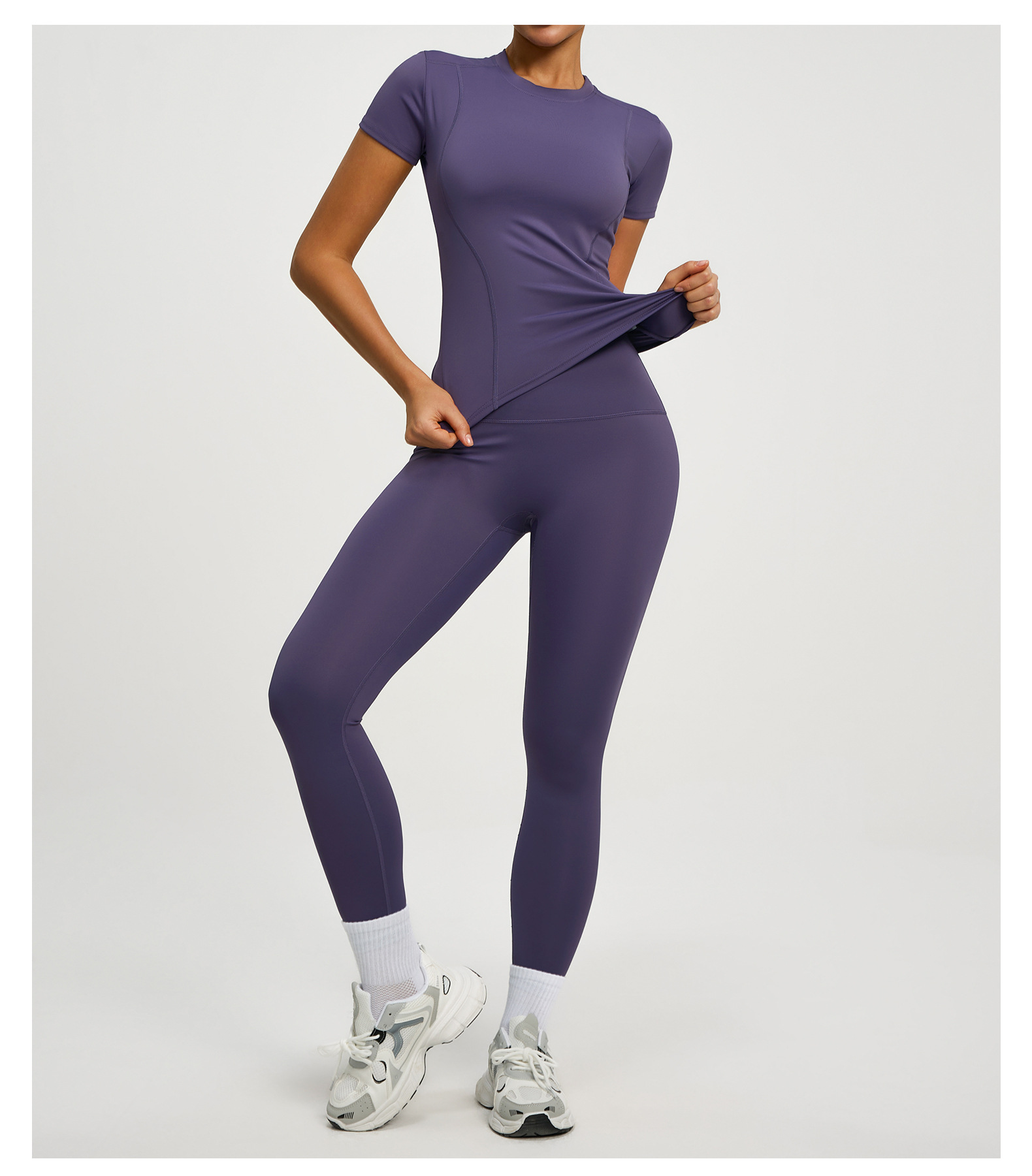 Yoga-Top, Kurzarm, feuchtigkeitsableitend, Sportfitness