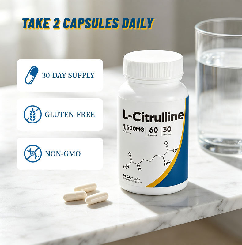 L-Citrulline kapsülleri, spor takviyesi
