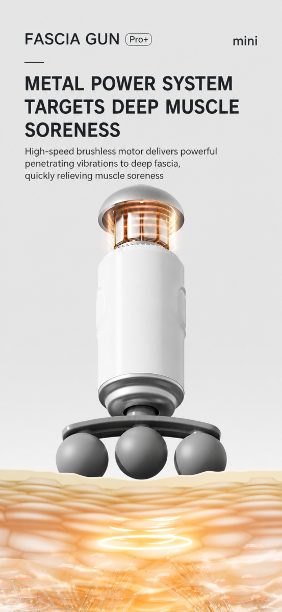 Mini fascia gun, 6-speed, portable massage device