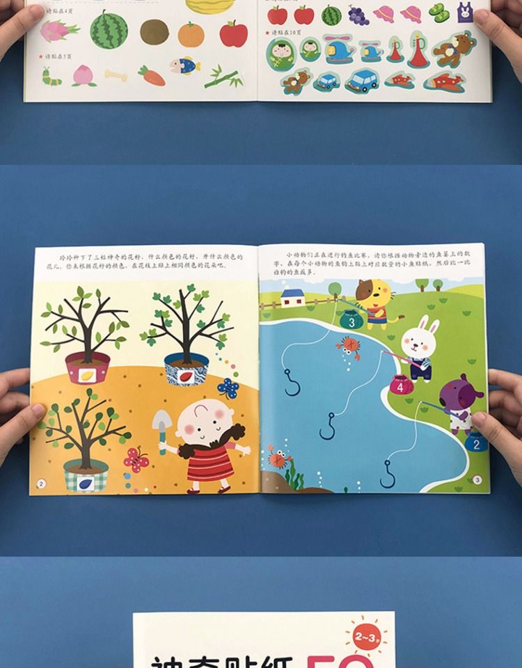 Baby Sticker Book Ages 3-6 Boys and Girls Educational Puzzle Toy