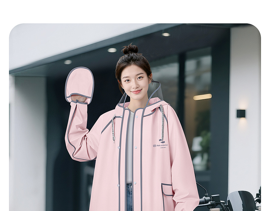 Long raincoat, full body coverage for electric bikes