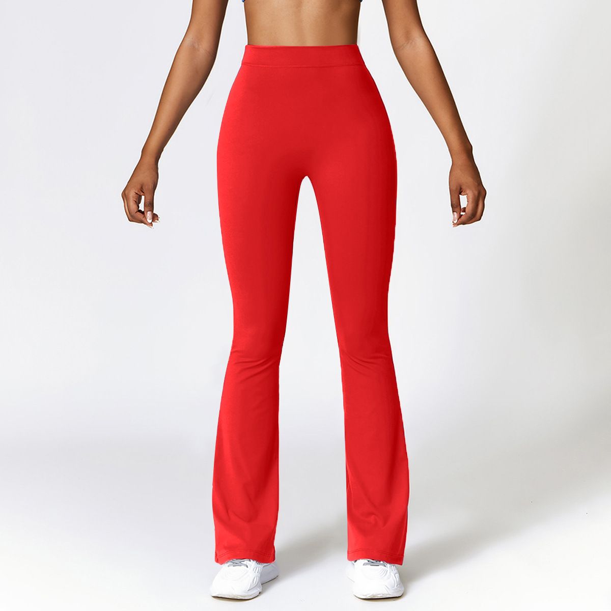 Yoga flare pants with V-waist, high-waist, quick-dry