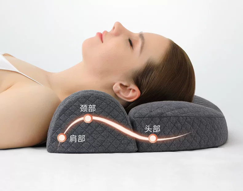 Memory foam cervical pillow with spine support and pain relief